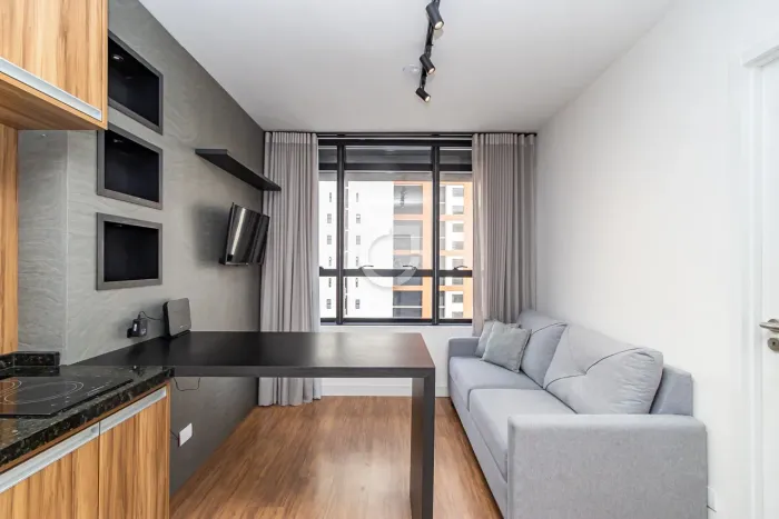 Apartamento para locação com 30 m² privativos no Edifício Elysia  Centro de Curitiba