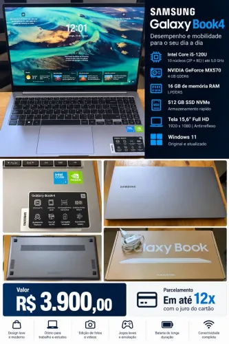 Galaxy book 4 - Core 5 16 gb - ssd 512 gb - nvidia mx570 4gb