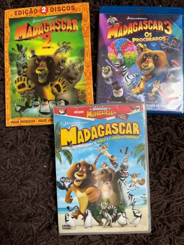 DVD Madagascar 1 2 3