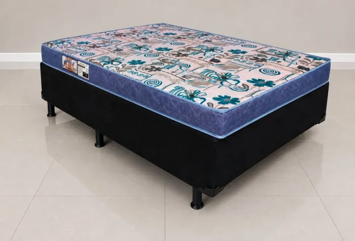 Base Box Simples + Colchão Casal