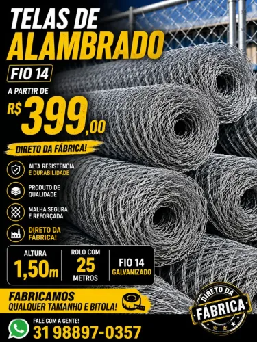 Telas galvanizada de alambrado