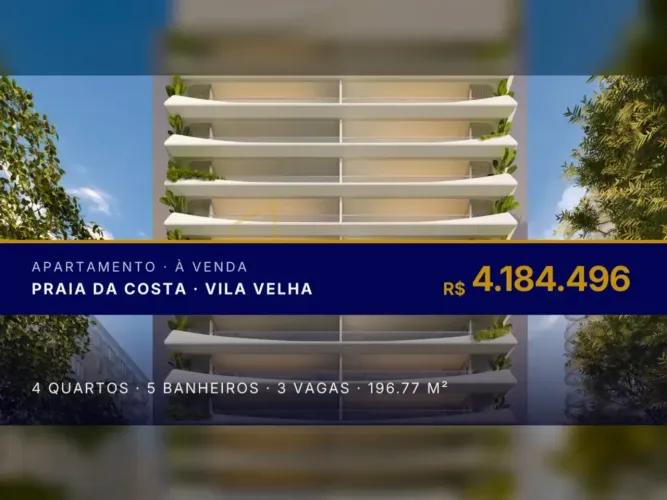 Linda vista para o Morro do Moreno: apartamento na Praia da Costa - Vila Velha!