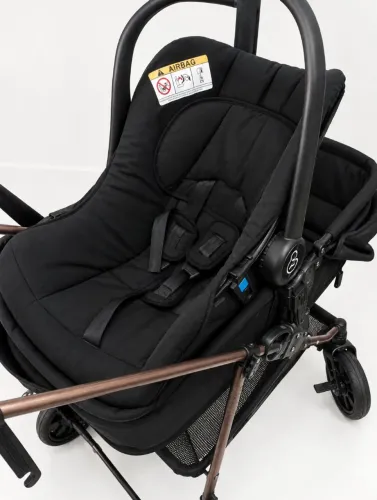 Conjunto carrinho de bebê + bebê conforto Galzerano