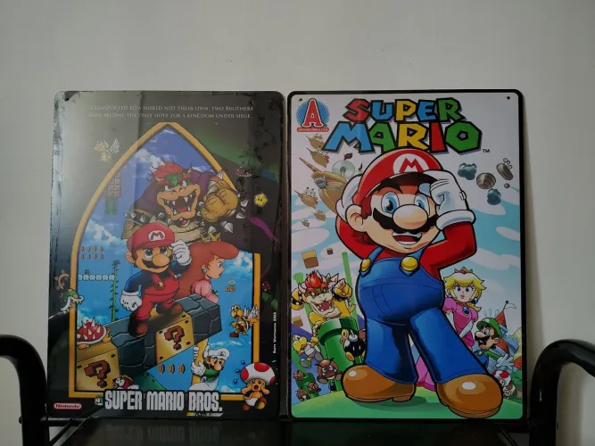 2 placas decorativas - Super Mario