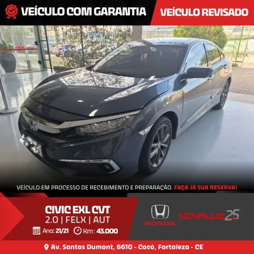 Honda Civic Sedan EXL 2.0 Flex 16V Aut.4p 2021
