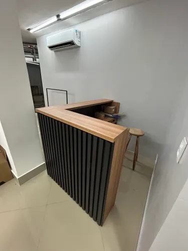 Balcão ripado de luxo