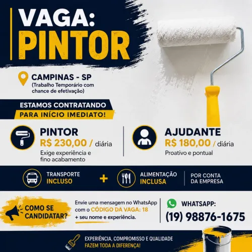 2 VAGAS: PINTOR 