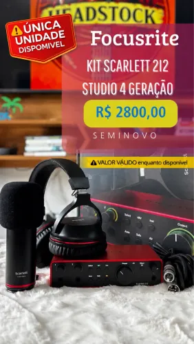 Kit Focusrite Scarlett 2i2 Studio 4ª Geração