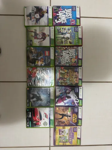 Kit 13 Jogos Originais Xbox 360 - FIFA, Halo, Forza, LEGO, Kinect, Just Dance e Mais