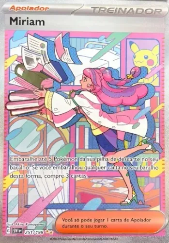 Carta Pokémon Miriam 251/198 Rara Zera Imagem Real Da Carta