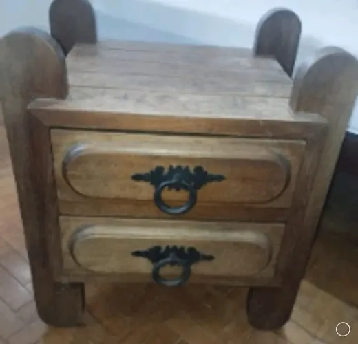 Criado Mudo Antigo Madeira Maciça