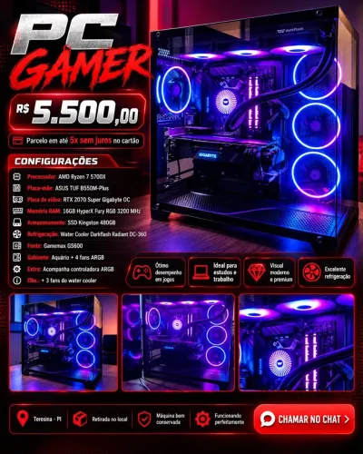 PC Gamer Ryzen 7 5700x | RTX 2070 Super | 16GB 3200MHz