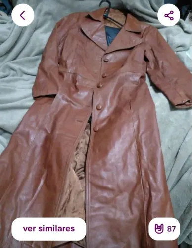 Trench Coat em couro gucci P vintage