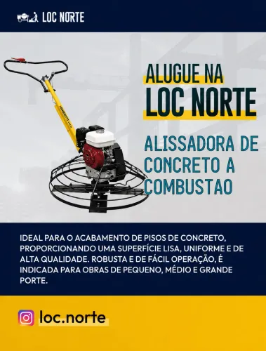 ALISSADORA DE CONCRETO A COMBUSTÃO PARA LOCAÇÃO 