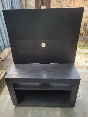 Rack com Painel de TV Preto