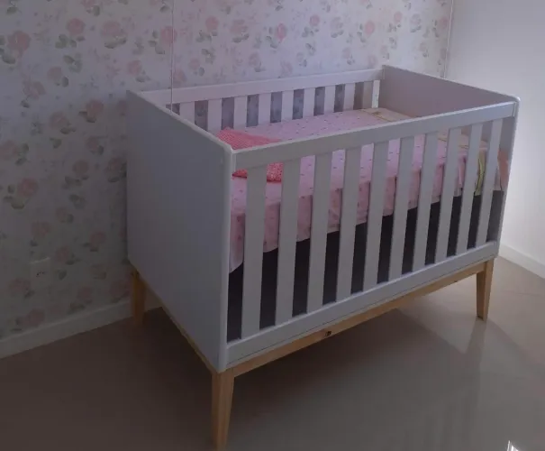 Berço cama infantil com colchão