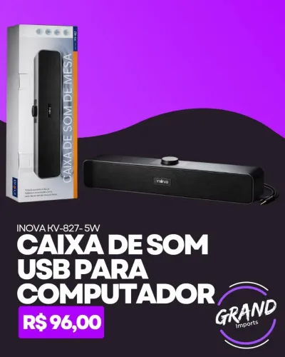 Caixa de som USB 5W para Computador