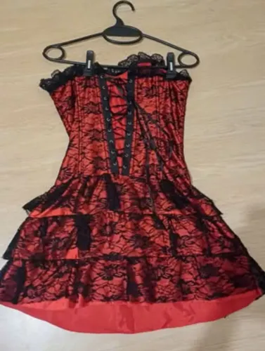Vestido espartilho vermelho
