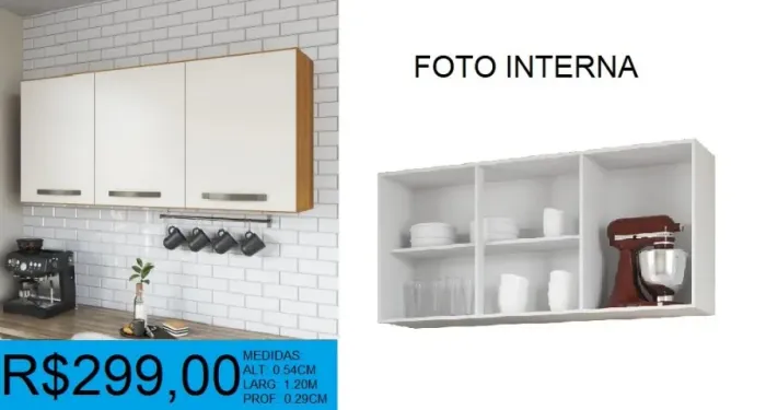 Aereo de 1.20 3 portas parcelamos sem juros