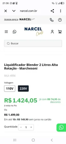 BLENDER PROFISSIONAL MARCHESONI ALTA PERFORMANCE - 220V