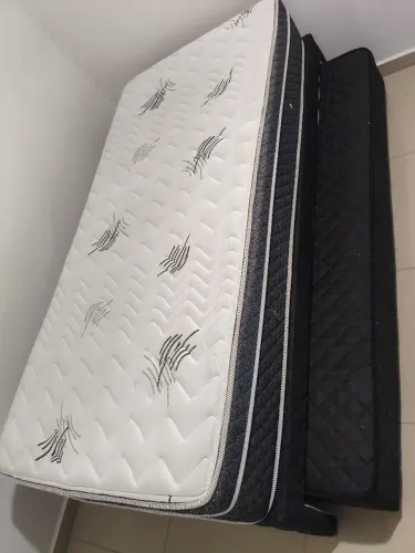 Cama box padrão solteiro americano, com cama auxiliar+colchão de molas 