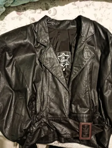 Jaqueta Feminina M Cuer's Couro Legítimo G Vintage Preta - Aceito proposta