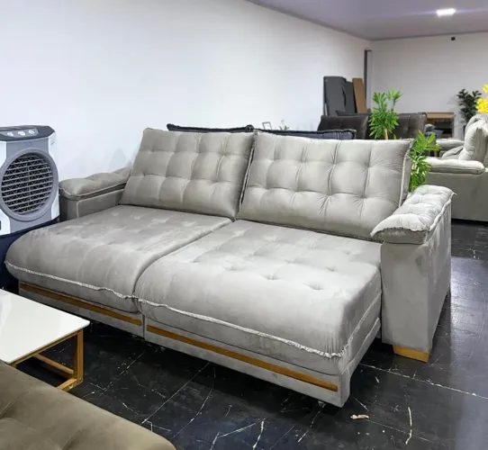 Sofá Retrátil Reclinável 2.90cm mola ensacada