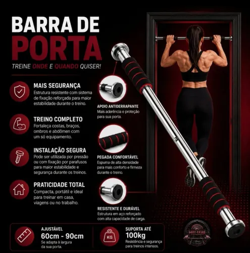 Barra de porta ajustável