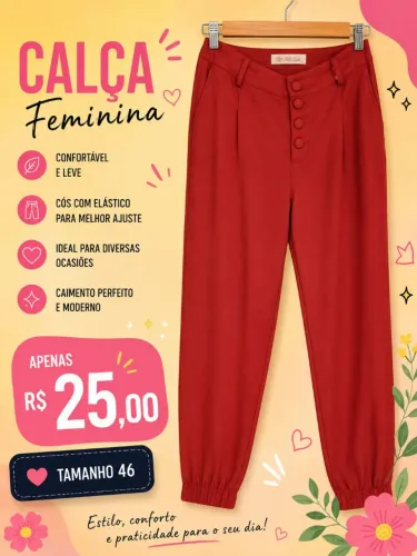 Calça com elástico