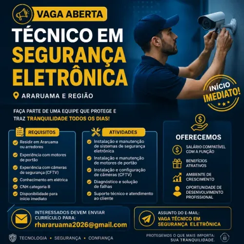 Tecnico Segurança Eletrônica