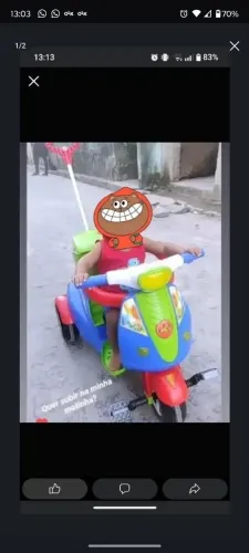 Vendo carrinho de criança modelo moto