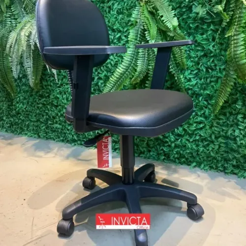 CADEIRA SECRETÁRIA GIRATÓRIA COM BRAÇOS PARA ESCRITÓRIO/HOME OFFICE/RECEPÇÃO/ESTUDO