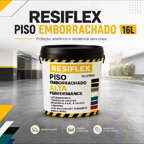 Tinta Emborrachada, Tinta Piso Emborrachado 16L Antiderrapante