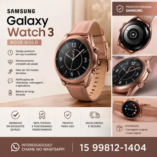 Relogio Samsung Galaxy watch 3 cor Rose