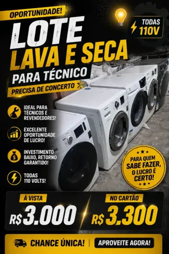 Lote de máquina de lavar e seca