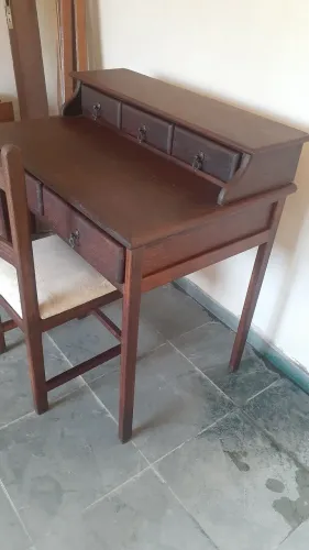 Escrivaninha mesa 5 gavetas sucupira