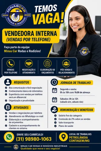 Vendedora interna - vendas por telefone  