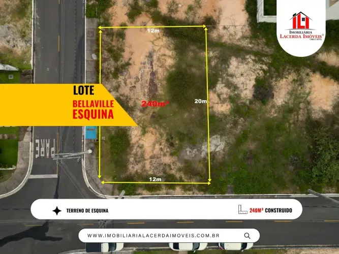 Lote de Esquina no BellaVile Residencial com 240m² Plano e Limpo