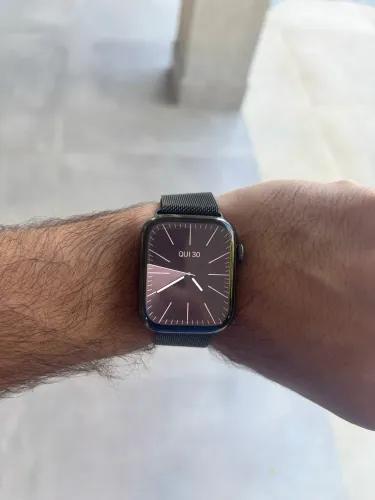 Apple Watch 7 - Aço Inox e Safira!
