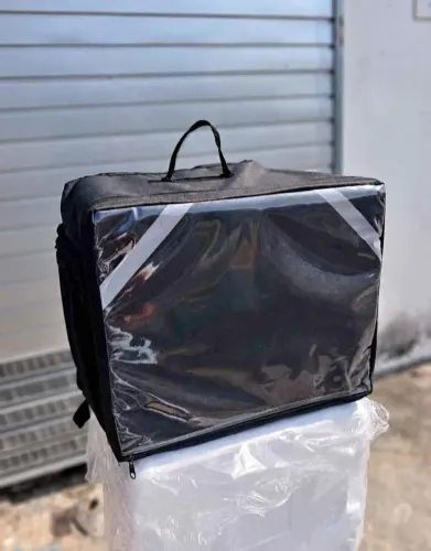 Bag/bolsa de entregador Preta com alumínio