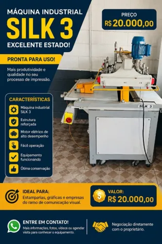Máquina Industrial Silk , Excelente Estado!