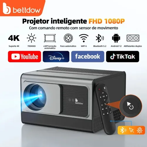 Projetor De Filme De Vídeo LED 4K 8K WiFi 700ANSI 22000 Lúmens [NOVO] (Leia a descrição)