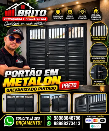 Portão em metalon galvanizado feitos por encomenda