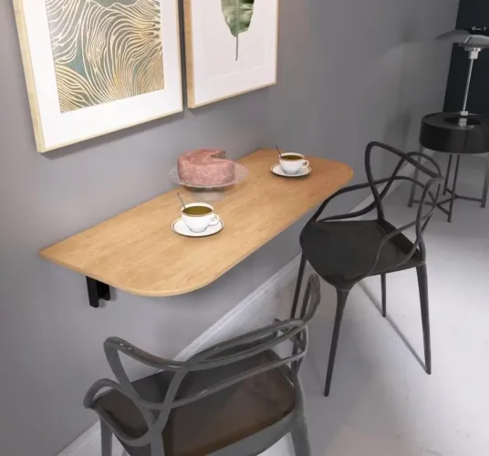 Mesa em MDF Retrátil Dobrável De Parede 1mx46cm