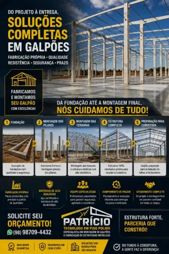 Montagem de Galpão pré-moldado
