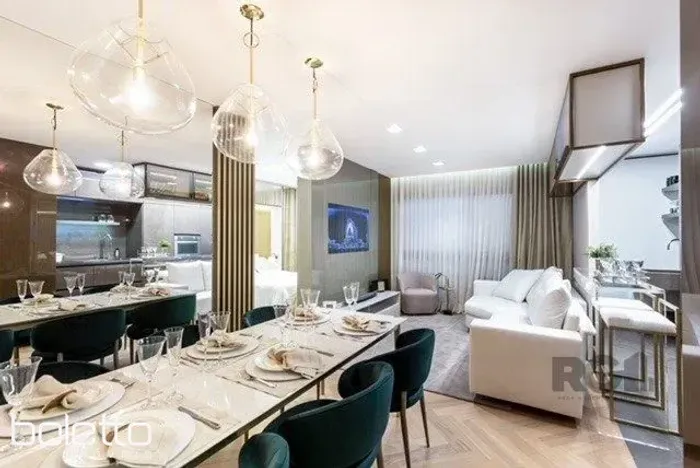 Boletto Imóveis aluga excelente apartamento finamente decorado com 1 dormitório, 2 banheir