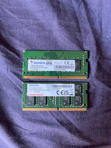 DUAS MEMÓRIAS RAM ADATA ddr4 3200mhz 8gb 