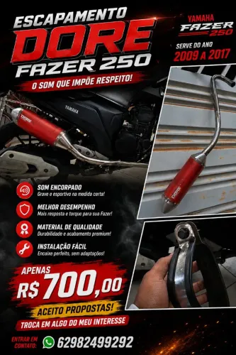 Dore Escapamento Fazer 250 