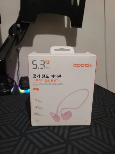 Fone de Ouvido Bluetooth 5.3 Condução de Ar Toocki - Novo na Caixa