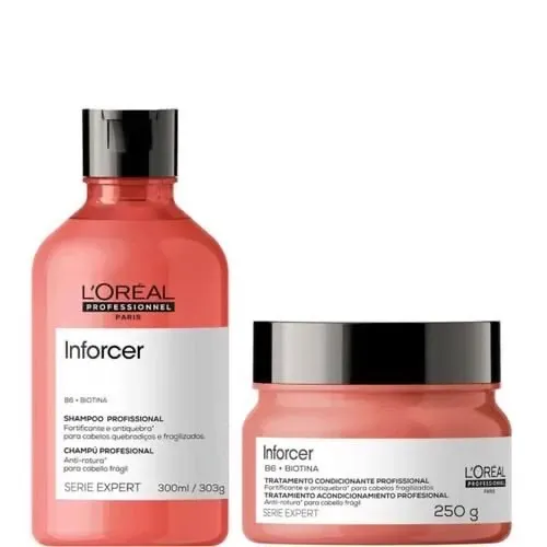 kit inforcer loreal shampoo+mascara